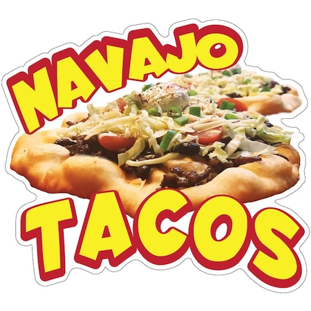 Signmission Navajo Tacos Decal Concession Stand Food Truck Sticker, D-DC-16 Navajo Tacos19 D-DC-16 Navajo Tacos19